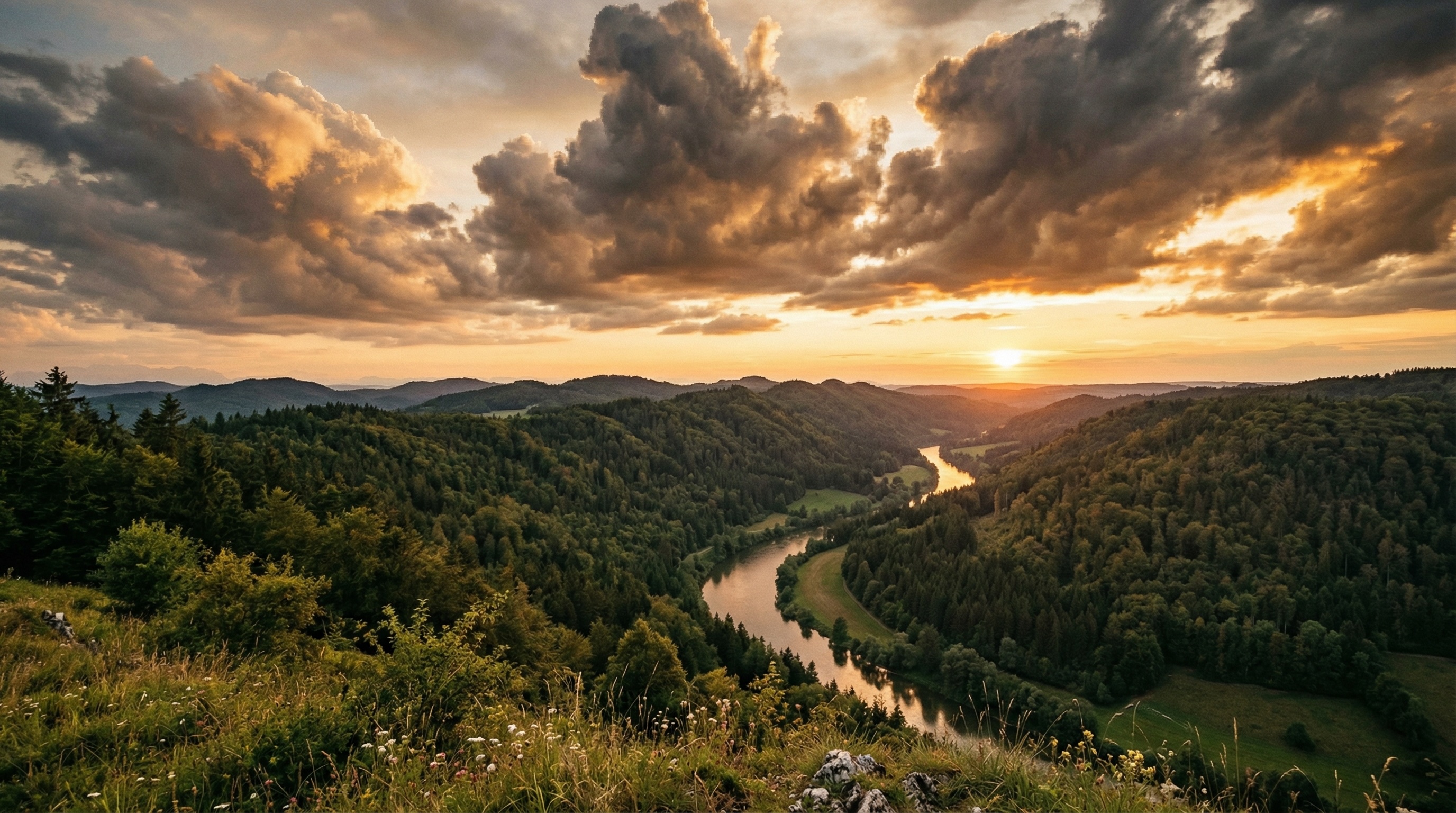 A Bavarian valley at sunset, the cover image for the 2026 German defence-tech country report